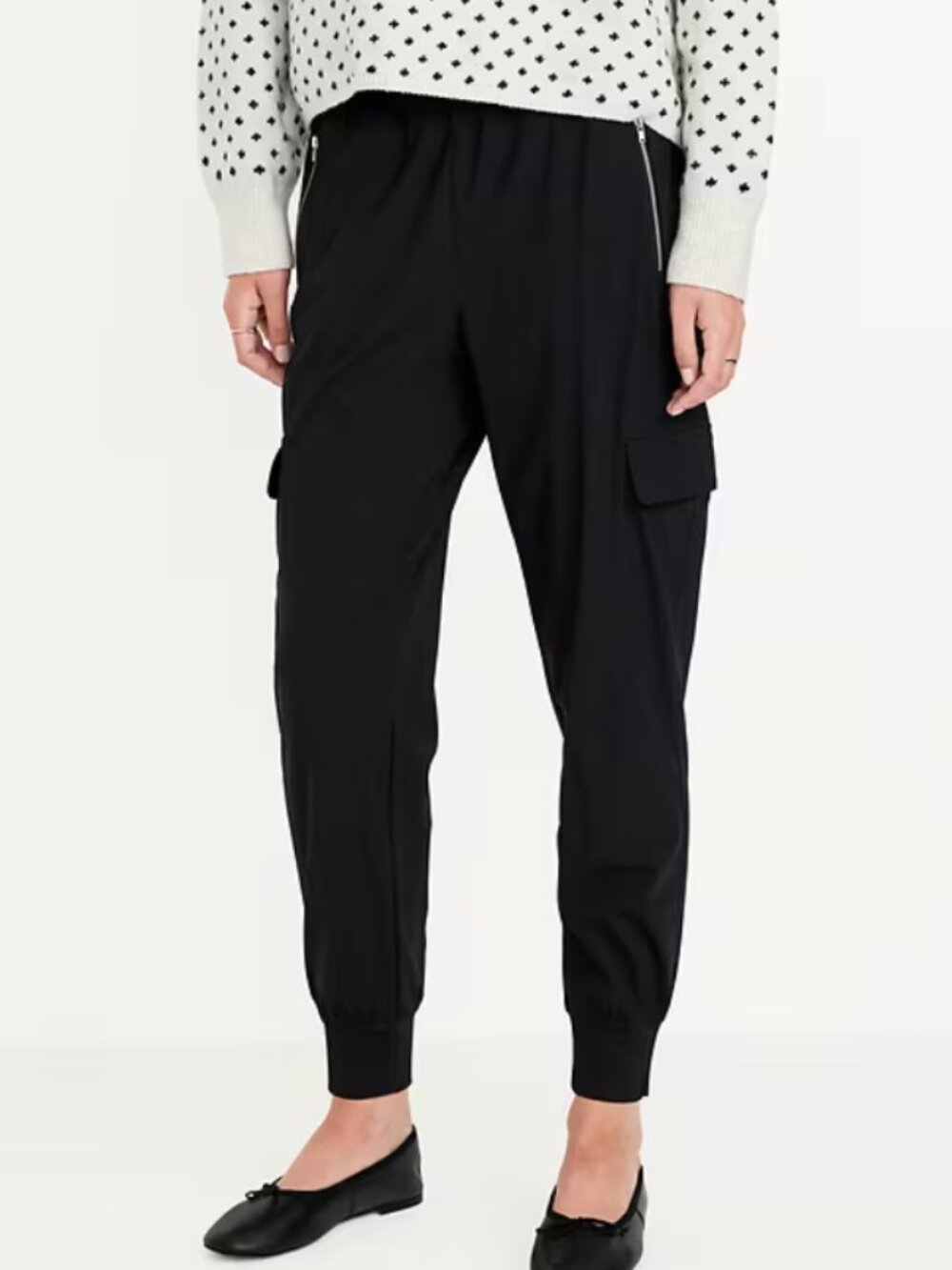 High-Waisted SleekTech Cargo Joggers
